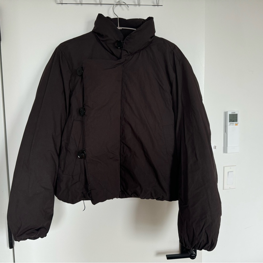 Lemaire black short puffer